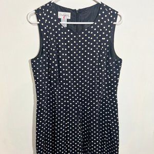 Playful and Chic: Chadwick's Women Black Polka Dot Dress | Size 12